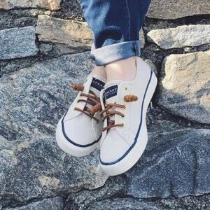 SPERRY Seacoast Top Sider Sneakers in lightest beige 7.5